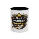 Cană electrician „Sunt electrician. Nu magician.” – cadou amuzant și util
